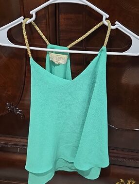 Sweet Wanderer Mint Green Braided-Strap Camisole